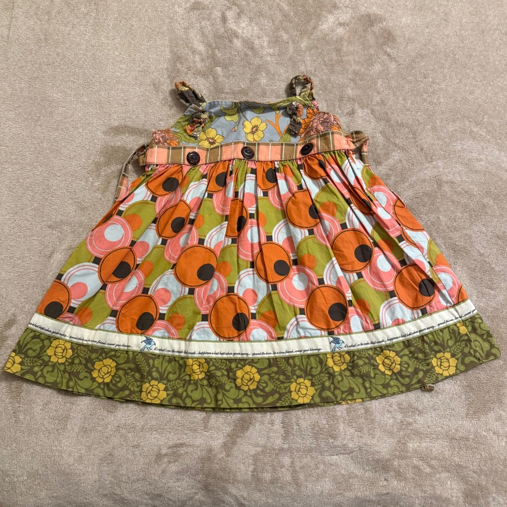 Matilda Jane Girls Floral Geometric Mixed Print Dress Size 4 D932 May 2010
